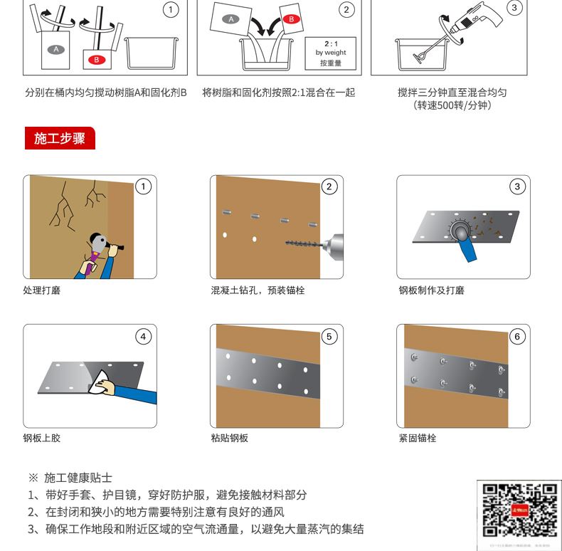 包钢马山粘钢加固施工过程